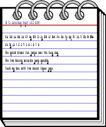 10.15 Saturday Night [R] (BRK) Regular animated font preview